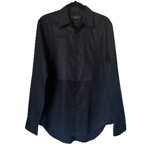 rag & bone Other - Rag & Bone Long Sleeve Black Button Down Shirt Collared Sz Medium